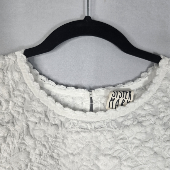 Sister Mary White Dress Size Large 100% Cotton Sleeveless Midi - Picture 8 of 16